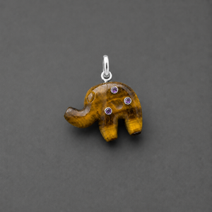 Natural Rose Quartz Elephant <b>Pendant</b> Silver Plated Hand Carved Pink Gemstone Animal Charm Healing Crystal Totem Jewelry - Product Image 6