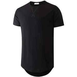 Camiseta Personalizada para Hombre, Cuello Redondo, 100% Algodón, Estilo Hipster Hip Hop, Corte Largo - Product Image 2