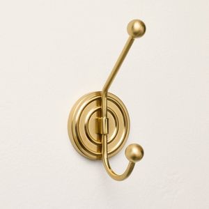 Antique Brass Wall Hooks Decorative Entryway Organizer Handmade Storage Solution For Modern <b>Rustic</b> Home Interiors - Product Image 2