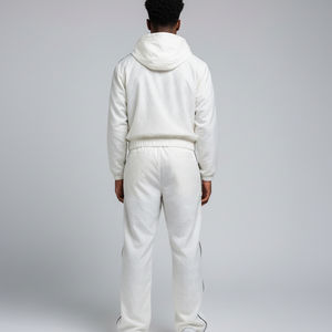 Nouvel ensemble de survêtements OEM pour hommes, coupe-vent 2 pièces en nylon 100% imprimé, style streetwear uni avec patchwork personnalisé et capuche - Product Image 2