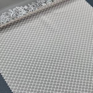 Tela de Encaje Elástica Geométrica, Nailon y Spandex, 127 cm, Tejido de Punto por Urdimbre, 120 g/m², Ligera, para Vestidos de Novia, Lencería y Prendas de Vestir - Product Image 1