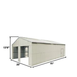 Capannone in Metallo TMG MS2630 2641 26' X 41' con Porta Laterale - Product Image 4