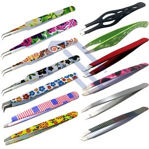 Instrumentos de manicura de acero inoxidable Clip inclinado que señala pinzas para cejas Herramienta de pinzas para el cabello de belleza - Product Image 1