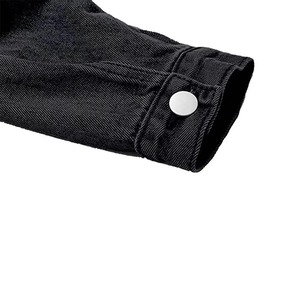 Veste en jean premium pour femme, boutonnée, coupe ample, décontractée, élégante, tendance, pour le quotidien, vente en gros, automne-hiver, écologique - Product Image 2