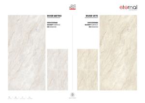 Carreaux de sol en porcelaine à finition brillante de luxe 60x120cm 600x1200mm 24x48 pouces Carreaux de décoration intérieure - Product Image 4