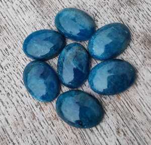 Apatite néon naturelle, cabochon ovale, pierre précieuse de haute qualité, pierre polie pour la fabrication de bijoux, vente en gros - Product Image 4