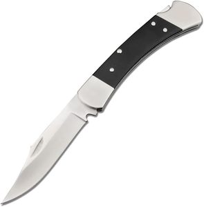 Navaja Plegable Portátil de Apertura Manual con Bloqueo de 8.54'' y Hoja de Acero D2 de 3.3'', Mango G10 con Funda de Cuero Negro, Navaja de Bolsillo EDC - Product Image 4