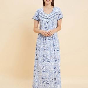 Chemise de nuit en rayonne à imprimé floral, légère, à fines bretelles, pour l'été, vêtement de nuit et d'intérieur tendance pour femmes, vente en gros - Product Image 6
