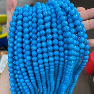 Cuentas redondas de turquesa azul Sleeping Beauty, piedras preciosas sueltas para la fabricación de joyería, lote a granel - Product Image 6
