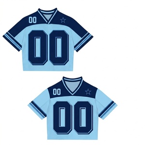 Best Seller Custom Football Jersey Football Uniform Crop Jersey Top Custom Cropped Tee Shirt - Product Image 4