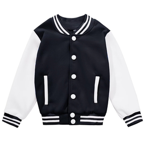 Veste unisexe en coton et polyester, vêtements d'extérieur scolaires unisexes, uniforme sportif pour garçons et filles, veste de l'équipe de varsity pour enfants - Product Image 2