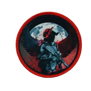 Insigne tactique de castor canard guerrier crochet boucle sac à dos autocollant imprimé Patch brodé Technique sergé tissu coeur fleur - Product Image 4