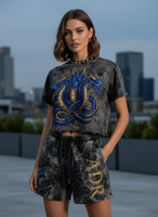 T-shirts personnalisés pour hommes, 100% coton noir épais, délavé à l'acide, motif vintage Dragon Ball Z Goku Anime