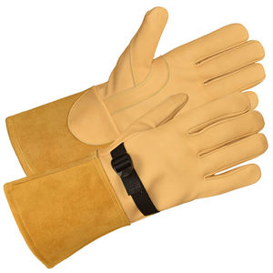 Extreme Heat Resistant Full Natural Leather Blue Mig Tig Argon Cover Welding Bbq Gloves <b>Fire</b> Proof - Product Image 3