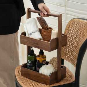 Boîte de rangement cosmétique en bois à bas prix pour le maquillage, les soins de la peau, les pinceaux et les petits accessoires de beauté avec une finition décorative rustique - Product Image 6