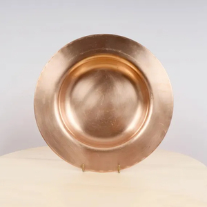 Assiette de présentation ronde en cuivre au design moderne, faite à la main, idéale pour la maison, les hôtels, les mariages, la vaisselle de table et les plats – En promotion - Product Image 6