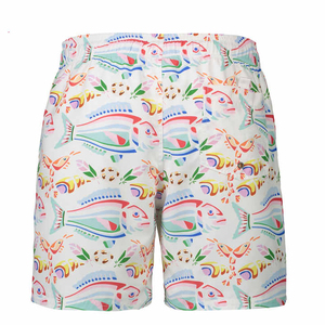 High Quality Custom Breathable Sublimated Pink Peach Floral Pattern Men Short 100% Polyester Double <b>Layer</b> Muay Thai Mesh Shorts - Product Image 6