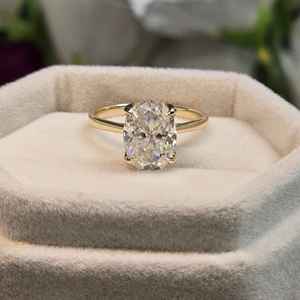 Trendy Rose Gold Plated Lab Grown Diamond and Moissanite <b>Ring</b> Stylish <b>Cross</b> Jewelry for Women - Product Image 3