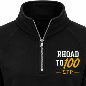 Sigma Gamma Rho <b>Women's</b> University <b>Half</b> <b>Zip</b> Up <b>Sweatshirt</b> Black Custom Sorority Graphic Pullover Collegiate Streetwear Casual - Product Image 6
