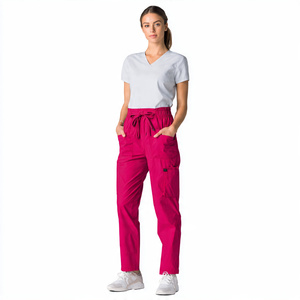 Nurse Uniform Stretch <b>Scrubs</b> Pants Knitted 100% Cotton Breathable Comfortable Medical Bottoms - Product Image 6