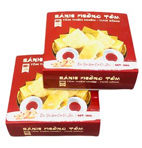 Authentiques chips de crevettes croustillantes vietnamiennes Banh Phong Tom de 1 mm d'épaisseur, emballées dans une boîte auto-élevante en carton recyclé, imprimée en offset. - Product Image 6