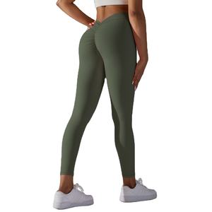 Leggings de gimnasio de cintura alta personalizados para mujer, pantalones de yoga de realce de cintura, ropa deportiva personalizable - Product Image 5