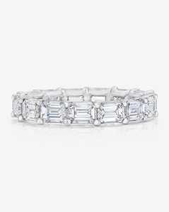 Full Eternity Wedding Bands 14K Solid Gold <b>Stacking</b> Bridal Minimalist <b>Rings</b> For Women Emerald Cut Lab Grown Diamond Manufacturer - Product Image 1