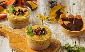 [VENTA CALIENTE] Snacks Nutritivos de Mango Bañado en Chocolate BLUE LOTUS FARM, Rebanadas de Almendras y Frutas Secas Dulces, Paquete a Granel, Adorno para Postres - Product Image 5