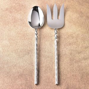 Mirror Polish Elegant Finish Metal Salad <b>Server</b> For Fine Tableware Display And Modern Kitchen Collection - Product Image 4