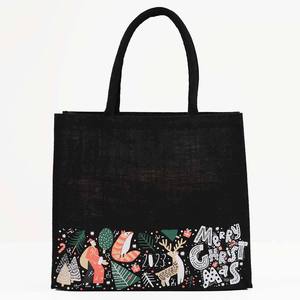 Sac cadeau en jute laminé de haute qualité avec poignées robustes - Product Image 1