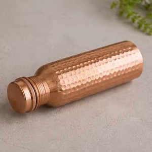 Copper Water Bottle 1000ml Oriental Peacock Print Portable Travel <b>Drinkware</b> With Lid - Product Image 5