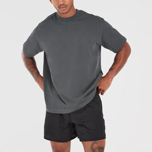 เสื้อคอกลมแขนสั้นของผู้ชายระบายอากาศได้ดีเป็นมิตรกับสิ่งแวดล้อมทรงหลวมน้ำหนักเบา - Product Image 1