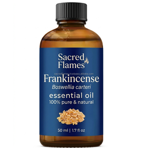 Huile Essentielle de Frankincense Pure Personnalisée Flammes Sacrées 100% Naturelle Boswellia Carteri Bouteille en Verre Ambré Vrac Usage Thérapeutique - Product Image 2