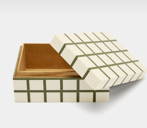 Boîte à bijoux en résine de haute qualité pour la décoration intérieure indienne, design géométrique unique pour la vaisselle, en papier pour les intérieurs de maison - Product Image 1