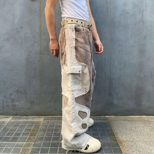 Pantalones Vaqueros de Cintura Alta y Pierna Ancha para Mujer, Ajuste Ceñido, Formales, Largos, de Algodón Transpirable, 220g, Lavables, Primavera - Product Image 1