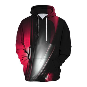 Men's Hooded Sweatshirt Gradient Color Print Regular Fit Polyester Casual Autumn Wear - Product Image 5