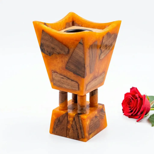 Quemador de Incienso de Diseño Estándar, Religioso, Ecológico, Hecho a Mano, 100% Natural, Estilo Moderno y Antiguo, de Madera y Resina - Product Image 3