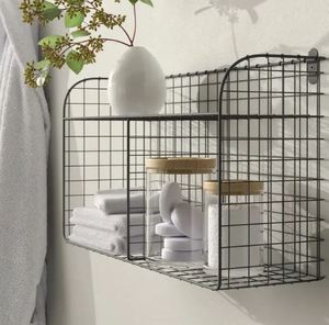 Combination Wall <b>Shelf</b> With Black Powder Coating Finishes High Quality With Three Tiers For Storage at Wholesale indian - Product Image 4