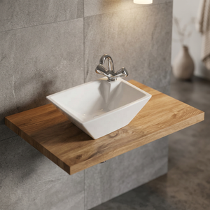 Modern Rectangular Ceramic Countertop Wash Basin Decorative Vessel Sink Hospital Bathroom Vanity - Product Image 4