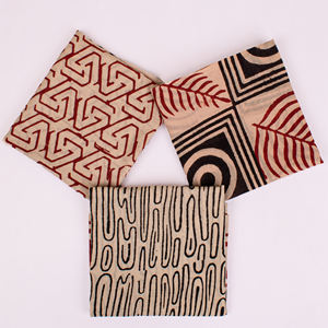 Ensemble bohème de 3 bandanas en coton imprimé à la main avec des teintures naturelles, style Bagru, bandanas indiens, foulard pour la tête et le cou, bandana vintage - Product Image 3
