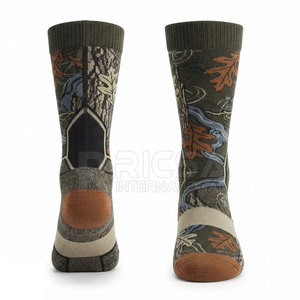 Heavy Duty Hunting Socks Breathable Crew Socks Reinforced Heel Toe for Outdoor Hiking Trekking Fishing and <b>Work</b> <b>Boots</b> - Product Image 4