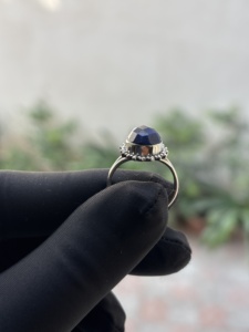 925 Sterling Silver Handmade Statement <b>Ring</b> <b>Lapis</b> <b>Lazuli</b> Natural Blue Pear Gemstone Bohemian September Birthstone Jewelry Gift - Product Image 3