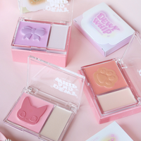 Paleta de Rubor e Iluminador Coreano Black Rouge Dewy Whip Cream, Resistente al Agua, para Rostro y Mejillas, DW01 Fresa, 15g