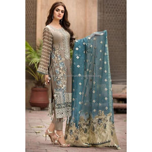 Fabolous ชุดเดรสสนามหญ้า3ชิ้น,ชุดสูทสไตล์ปากีสถานสำหรับสุภาพสตรีเครื่องใช้สำหรับฤดูหนาวสินค้าใหม่ - Product Image 3