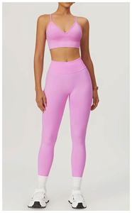 Ensemble de vêtements de sport pour femmes, legging taille haute et soutien-gorge de sport assorti, vêtements de sport actifs - Product Image 6