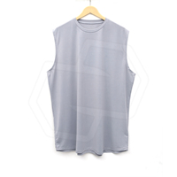 Débardeur Unisexe Gris Sans Manches en Polyester Respirant pour Adultes – Tenue de Sport Athlétique et Maillot de Performance pour l'Athlétisme – Vente en Gros