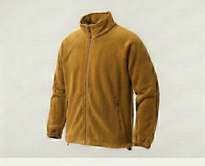Chaqueta Polar para Hombre, Cierre Completo, Cuello Alto, Estilo Casual para Otoño, Color Sólido, Material de Poliéster Transpirable, Corte Regular - Product Image 6