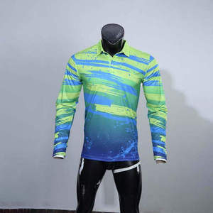 เสื้อโปโลตกปลา UPF50 ป้องกันรังสียูวี แบบสั่งทำพิเศษ ลายพิมพ์แบบ Dye Sublimation เสื้อโปโลตกปลาแขนยาวสำหรับผู้ชาย UPF 50 ป้องกันแบคทีเรีย แห้งเร็ว - Product Image 3