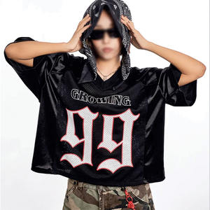 Camiseta Deportiva de Fútbol Americano para Mujer, Estilo Oversize, Cuello en V, Personalizable con Número, Fabricación al por Mayor OEM - Product Image 5