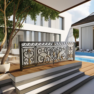 Rampe de balcon en fer forgé sur mesure – Rampe décorative moderne en fer pour espaces extérieurs, design durable forgé à la main - Product Image 1